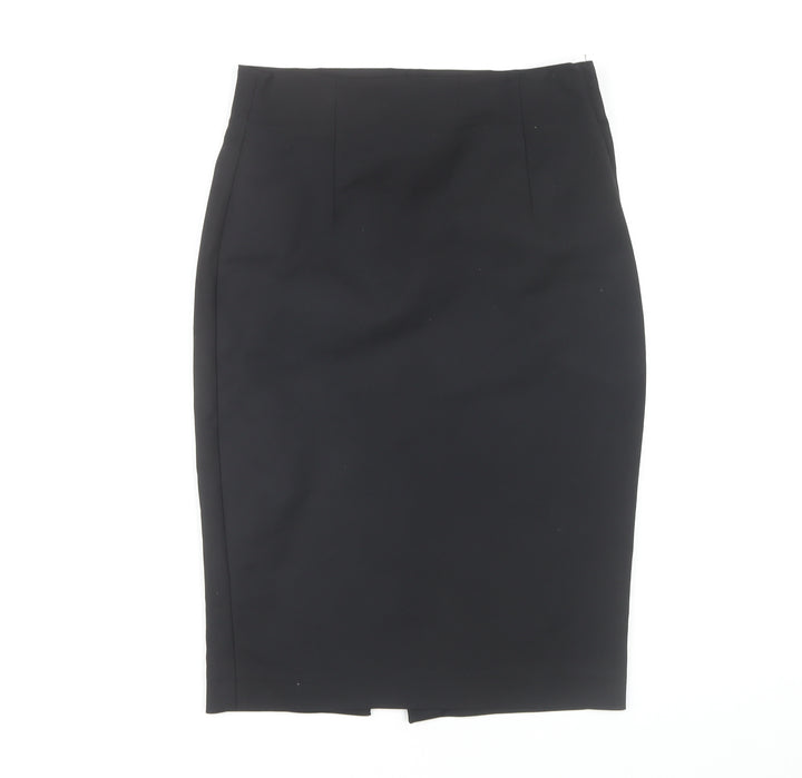 Zara Women Black Pencil Skirt Size 5 Cotton Blend