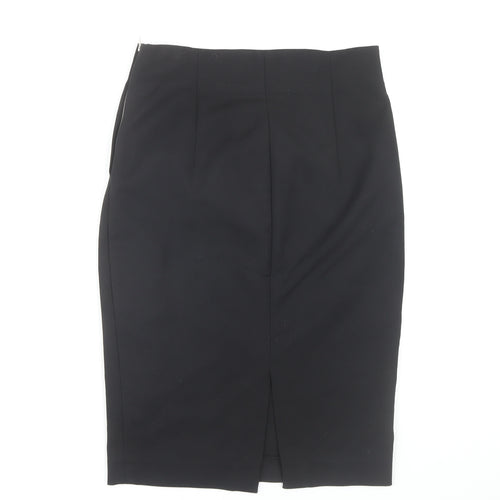 Zara Women Black Pencil Skirt Size 5 Cotton Blend