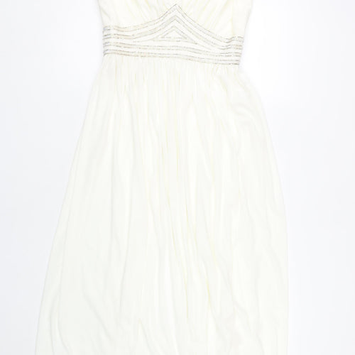 Trina Lewis Women’s Ivory A-Line Midi Dress