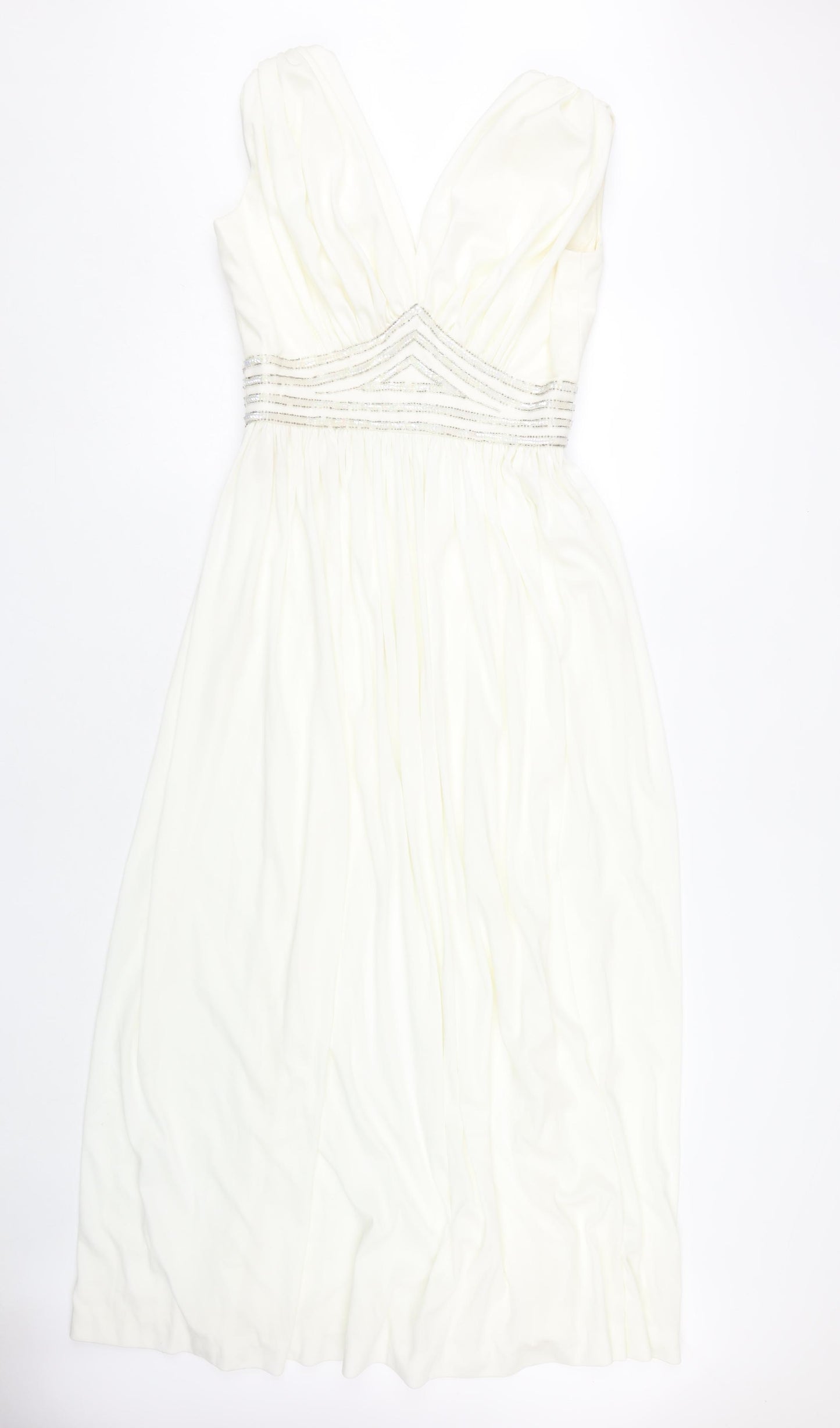 Trina Lewis Women’s Ivory A-Line Midi Dress
