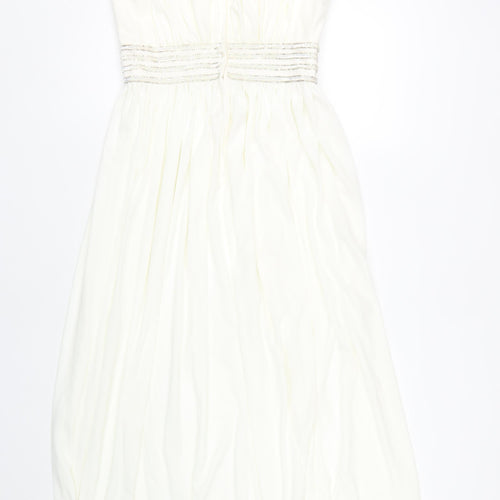 Trina Lewis Women’s Ivory A-Line Midi Dress