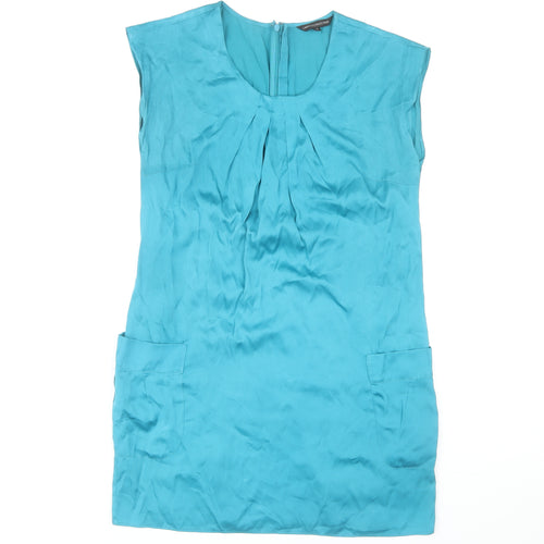 Marks and Spencer Women's Blue Shift Dress Size 10