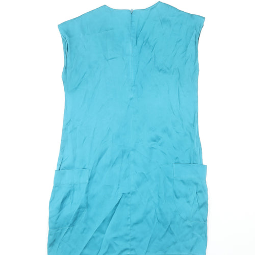 Marks and Spencer Women's Blue Shift Dress Size 10