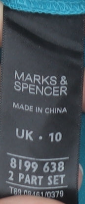 Marks and Spencer Women's Blue Shift Dress Size 10