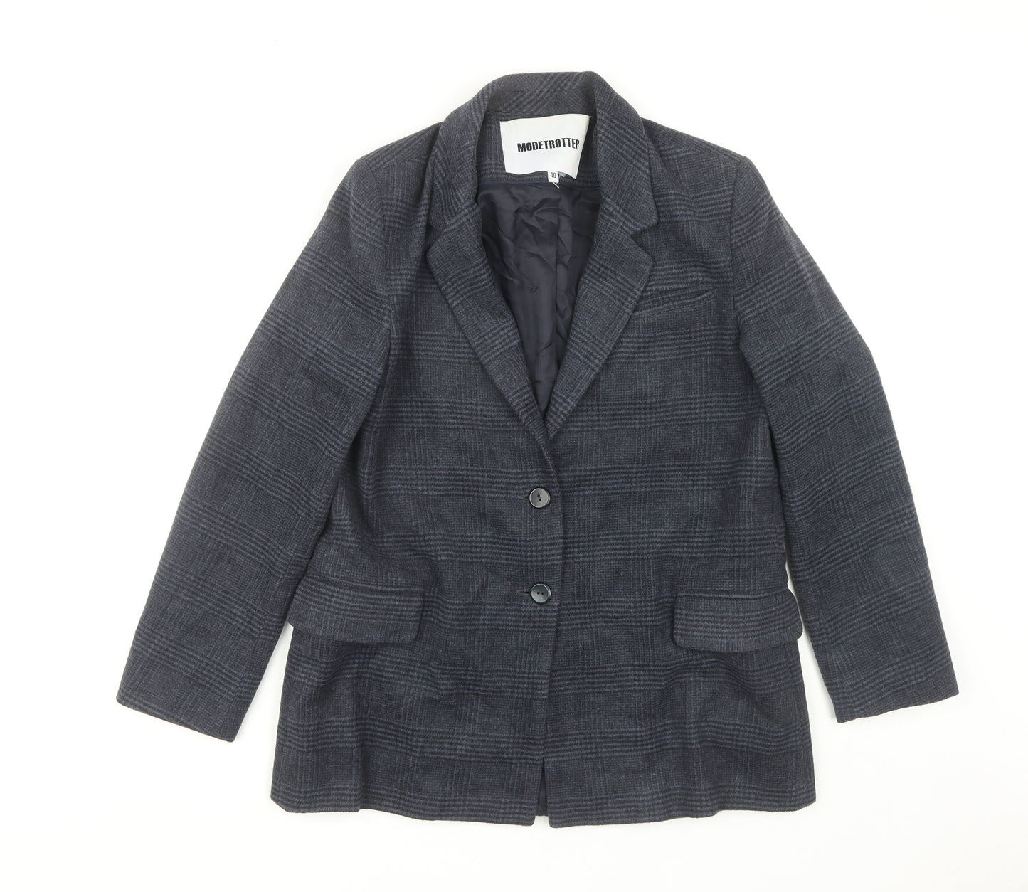 Modetrotter Women's Black Check Blazer Size 12