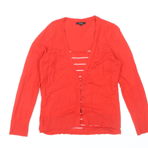 Linea Women's Red Cardigan Size M