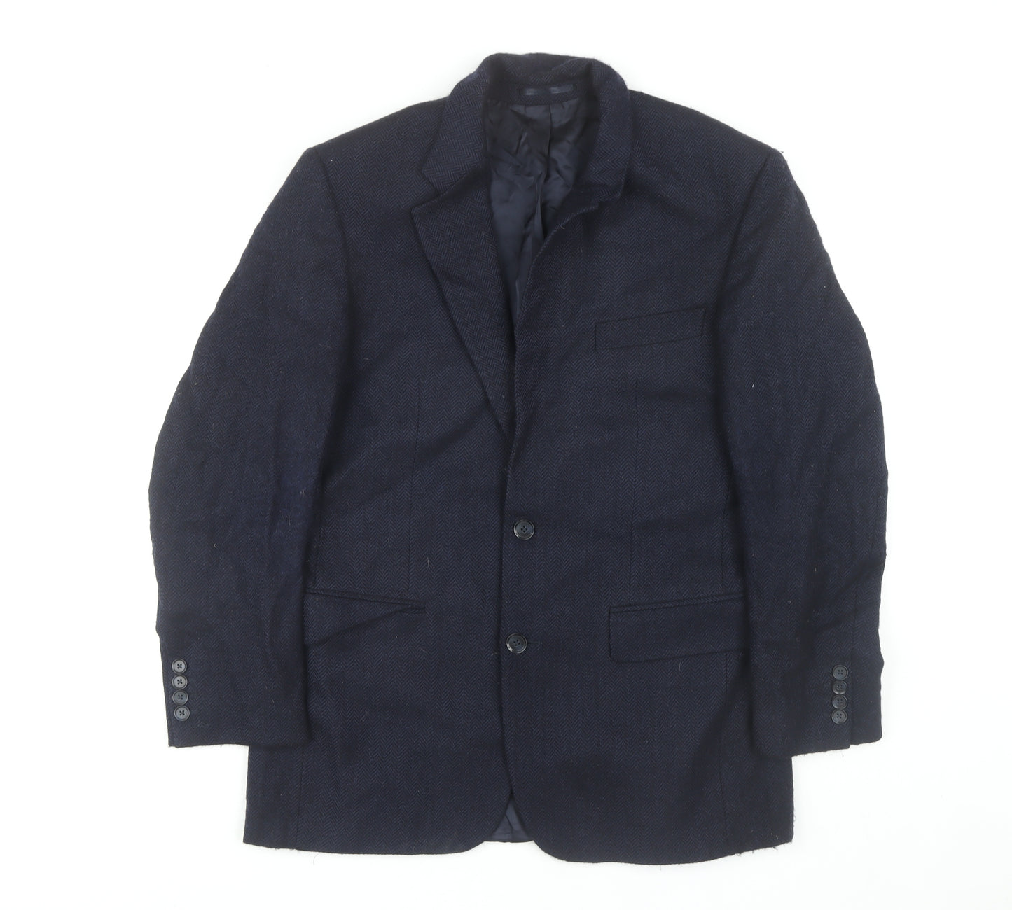 Odermark Men's Blue Wool Tweed Blazer 38R