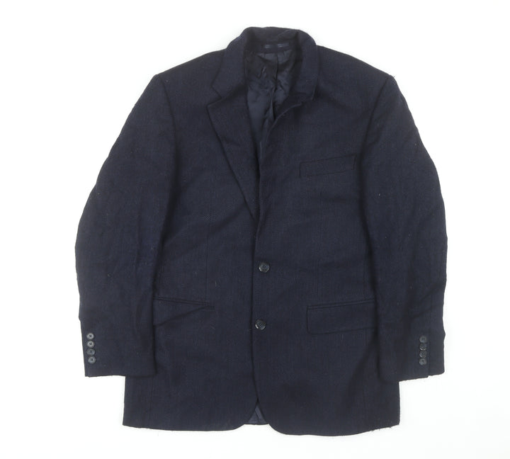 Odermark Men's Blue Wool Tweed Blazer 38R