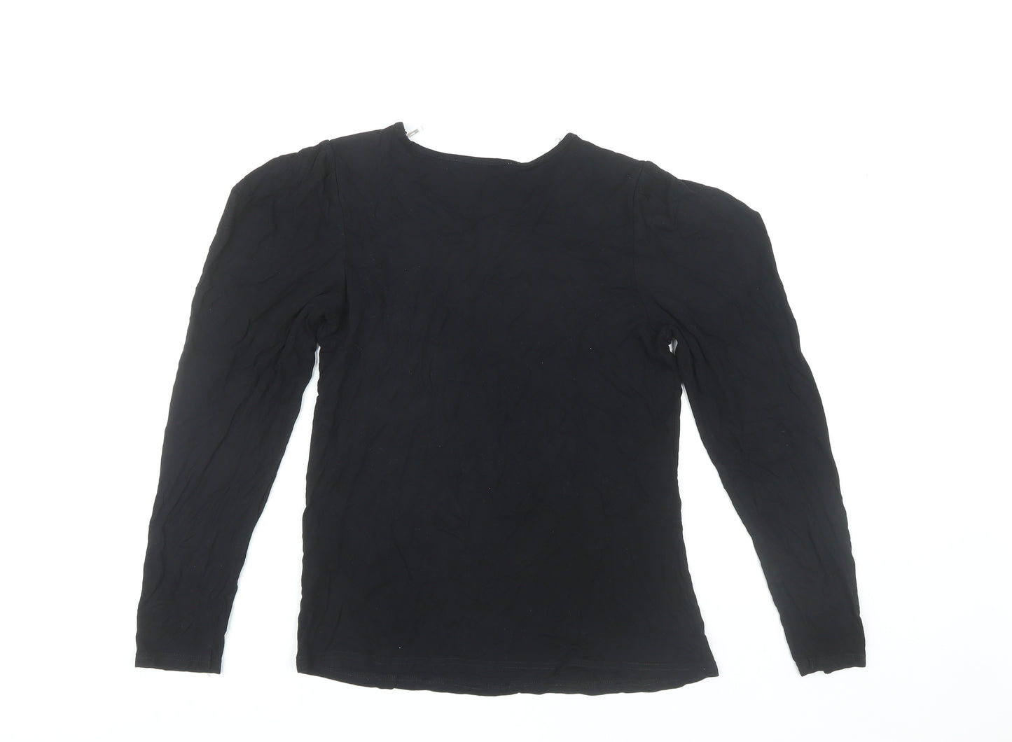 Oasis Women's Black Long Sleeve Top Medium