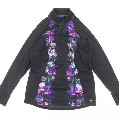 Marks and Spencer Women's Black Floral Track Jacket
