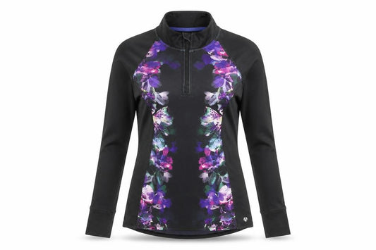 Front view of Marks & Spencer Women's Black Floral Track Jacket