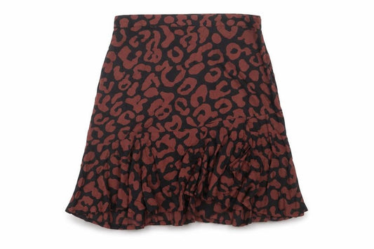 Front view of Baukjen Women’s Multicoloured Animal Print Skirt UK 10