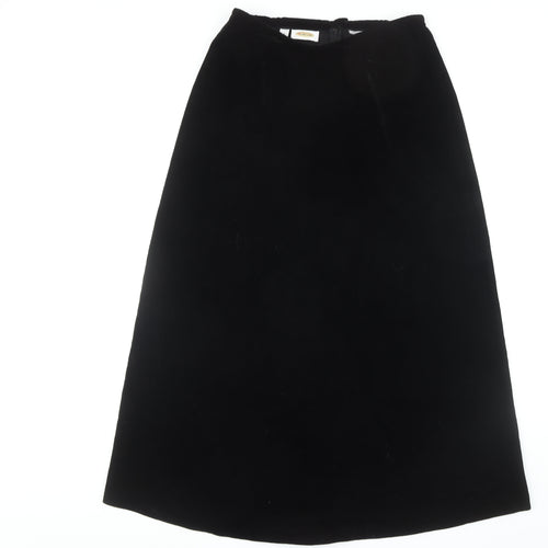 Talbots Women's Black Velvet Skirt - Size 10