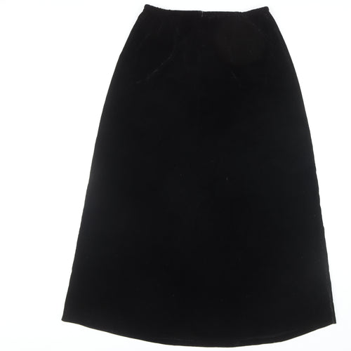 Talbots Women's Black Velvet Skirt - Size 10