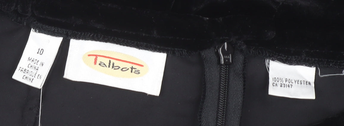 Talbots Women's Black Velvet Skirt - Size 10