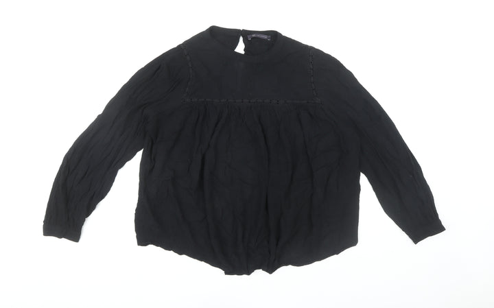 Marks and Spencer Women's Black Viscose Blouse Size 18