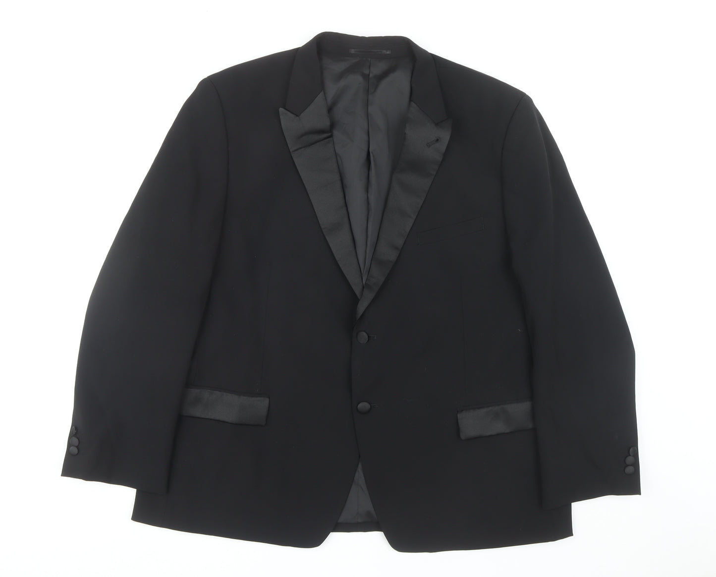 FELLINI TAILORED Men's Black Tuxedo Blazer 48 S