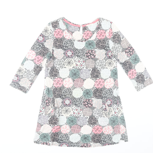 White Stuff Women's Multicoloured Floral Tunic Top Size 10