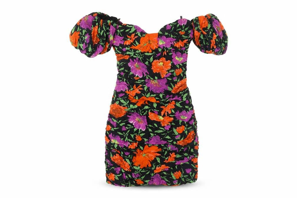 Zara Women's Multicoloured Floral Bodycon Dress XS