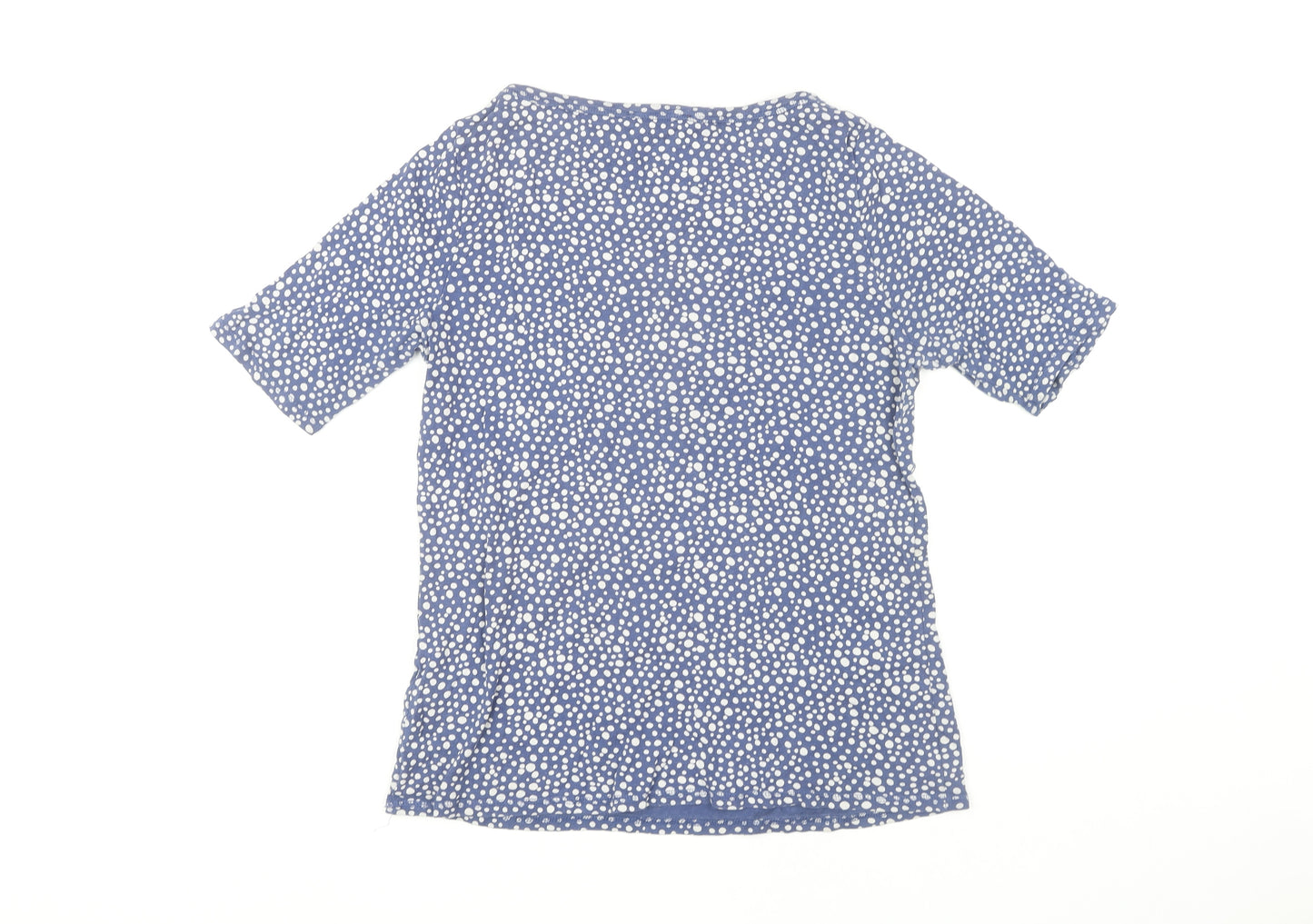Marks and Spencer Women's Blue Polka Dot Top, Size 14