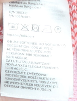 H&M Girls Pink Pullover Jumper, 9-10 Years, Autumn Winter