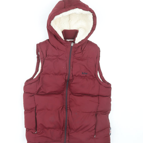 Lee Cooper Women's Red Puffer Waistcoat Size 10
