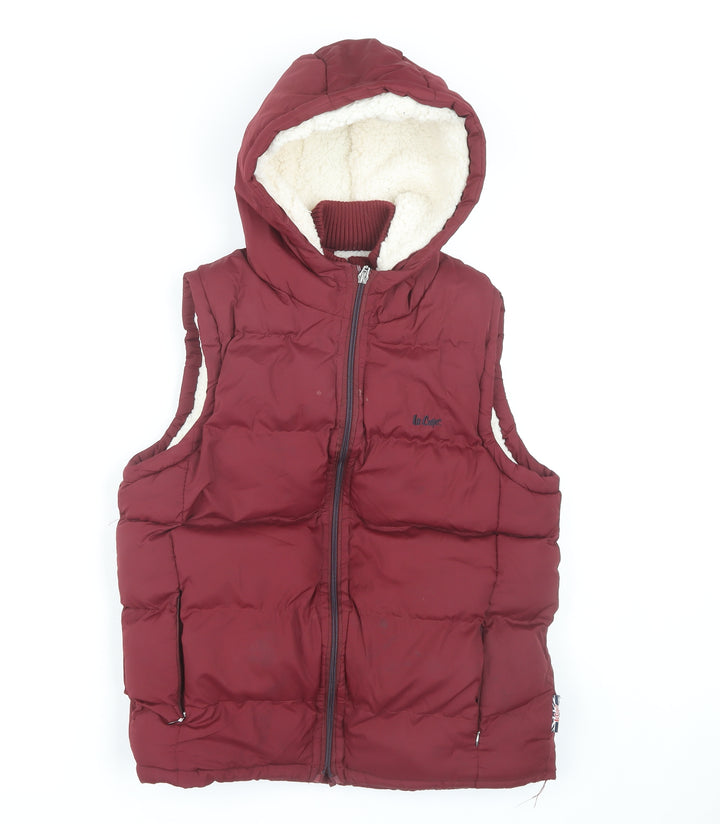 Lee Cooper Women's Red Puffer Waistcoat Size 10