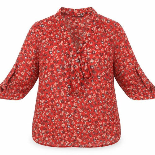 Dorothy Perkins Women’s Red Floral Blouse Size 8