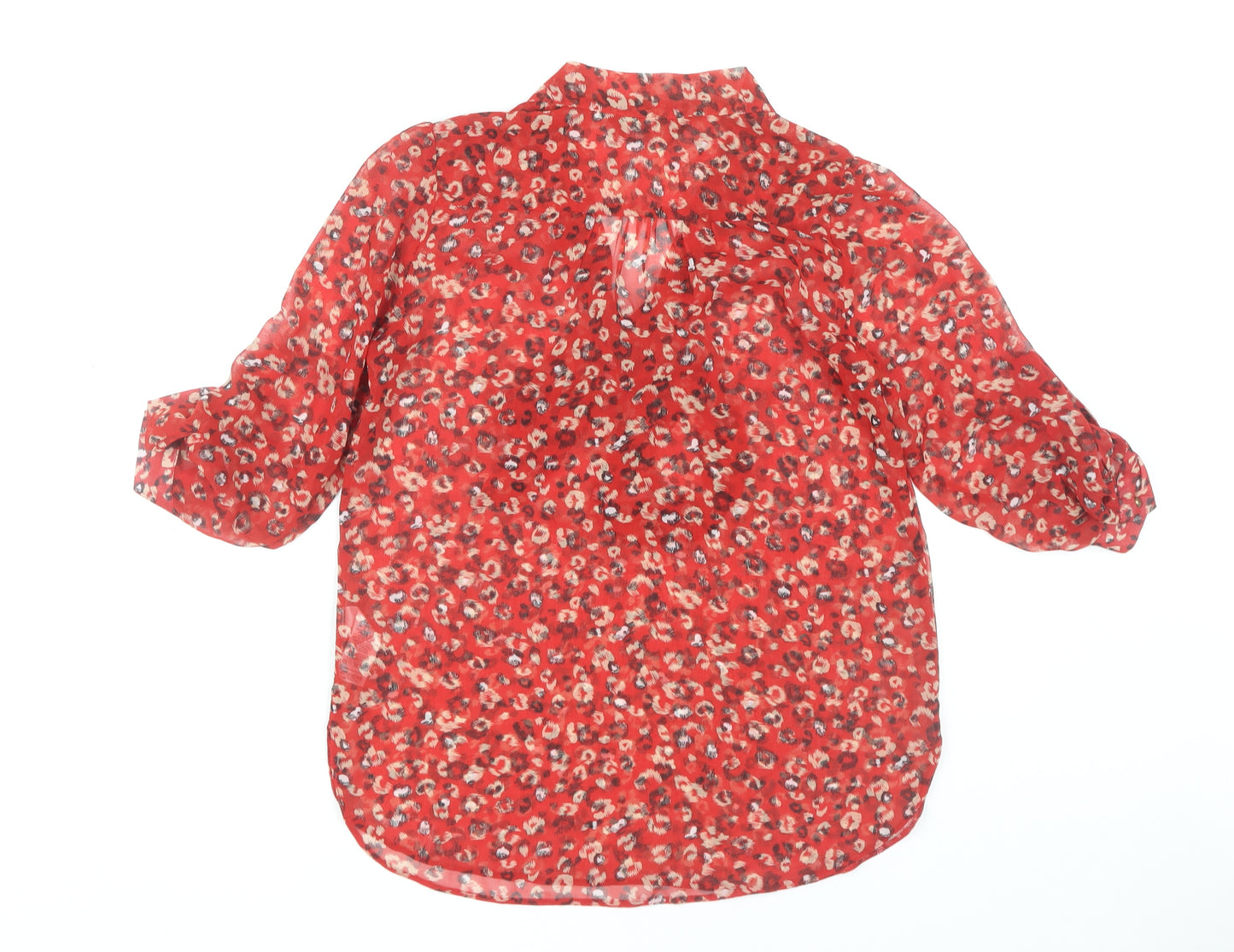 Dorothy Perkins Women’s Red Floral Blouse Size 8