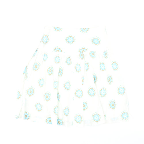 White Stuff Women’s White Geometric Skirt Size 10