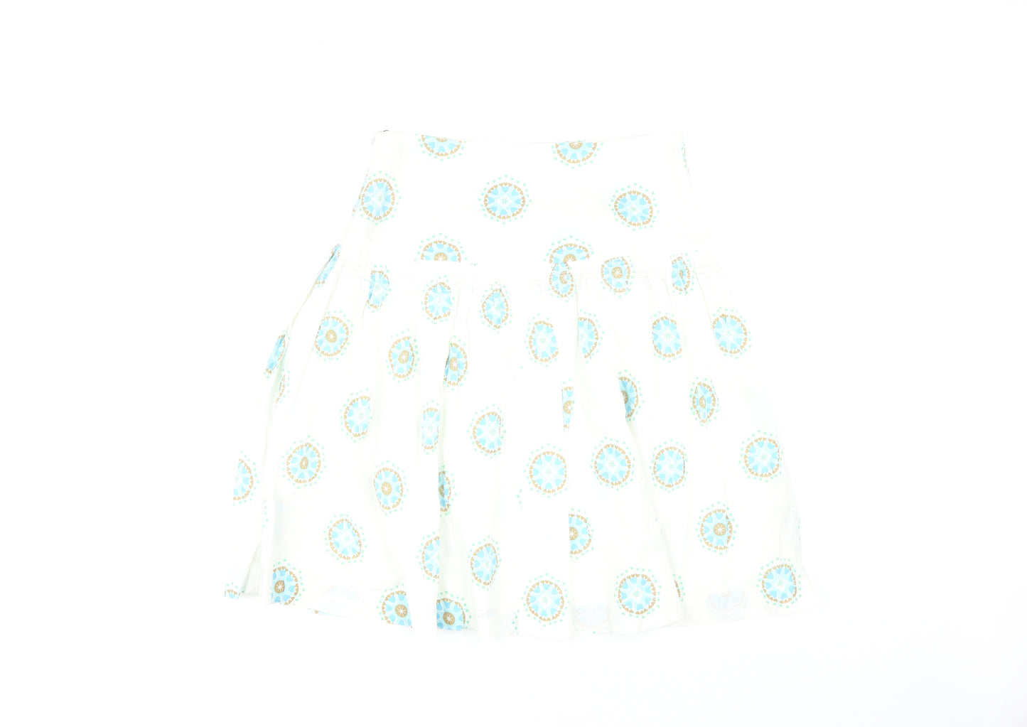 White Stuff Women’s White Geometric Skirt Size 10