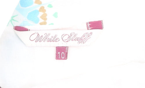 White Stuff Women’s White Geometric Skirt Size 10
