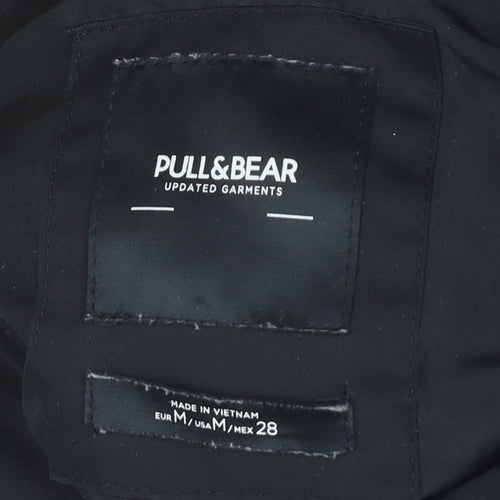 Pull & Bear Women's Black Puffer Jacket Size 12