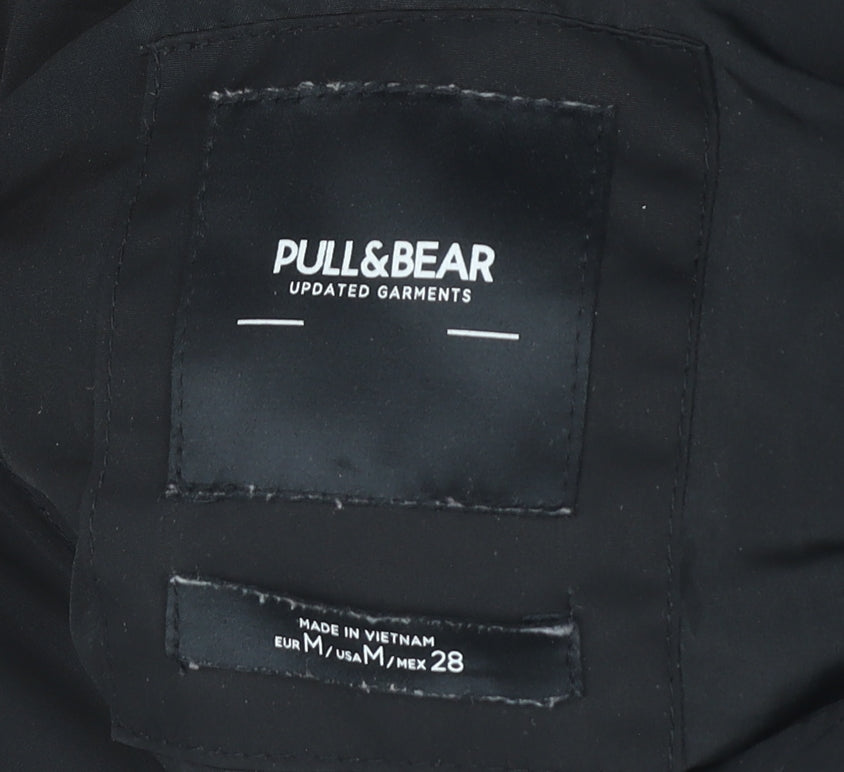 Pull & Bear Women's Black Puffer Jacket Size 12