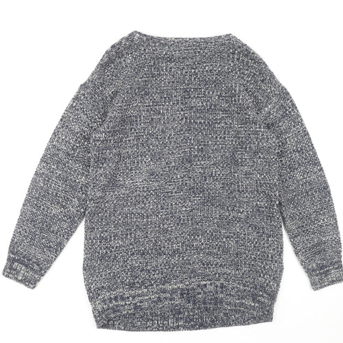 John Baner Men's Blue Cable-Knit Pullover Jumper S