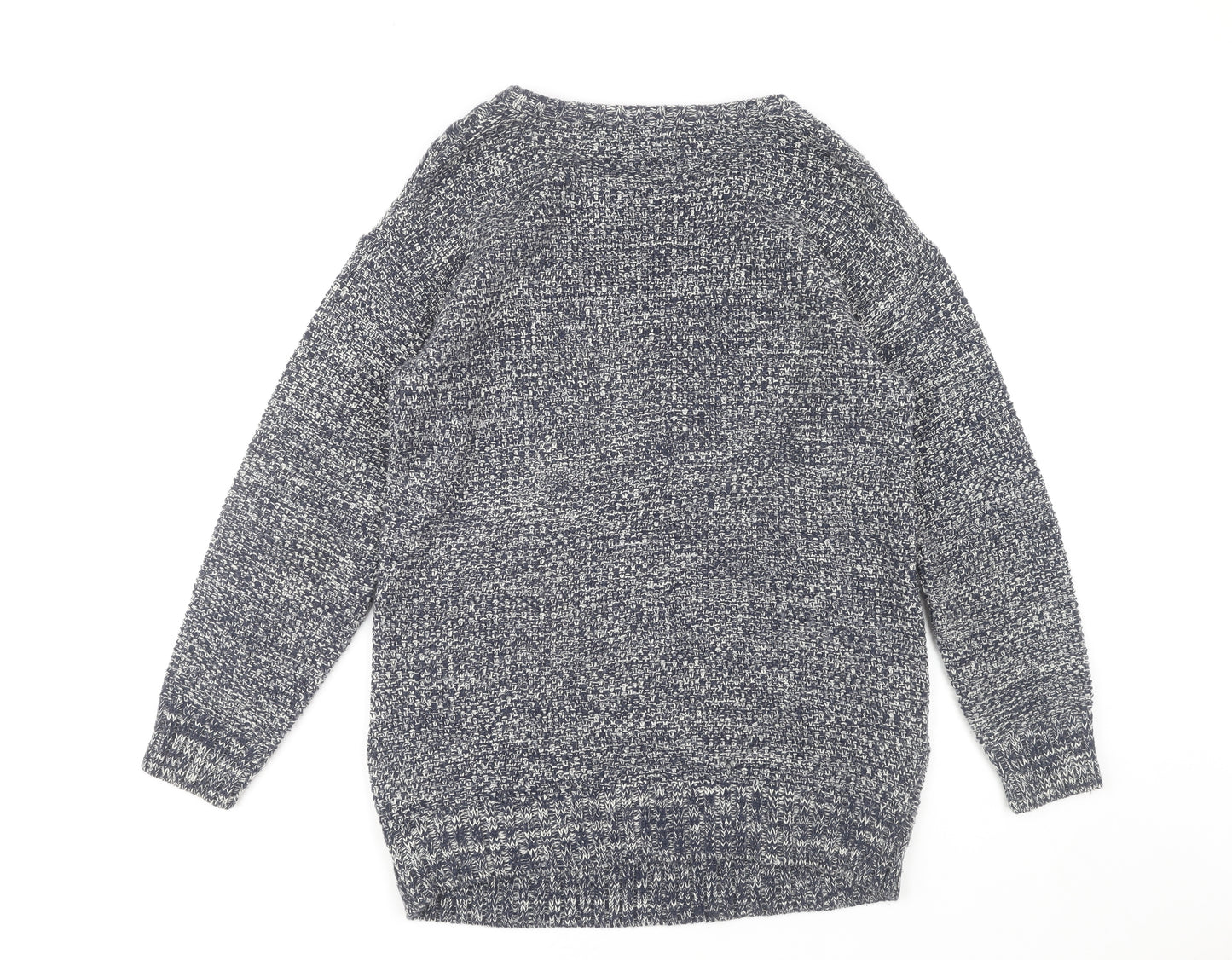 John Baner Men's Blue Cable-Knit Pullover Jumper S