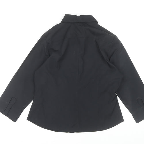 Etam Women's Black Button-Up Shirt - Size 14