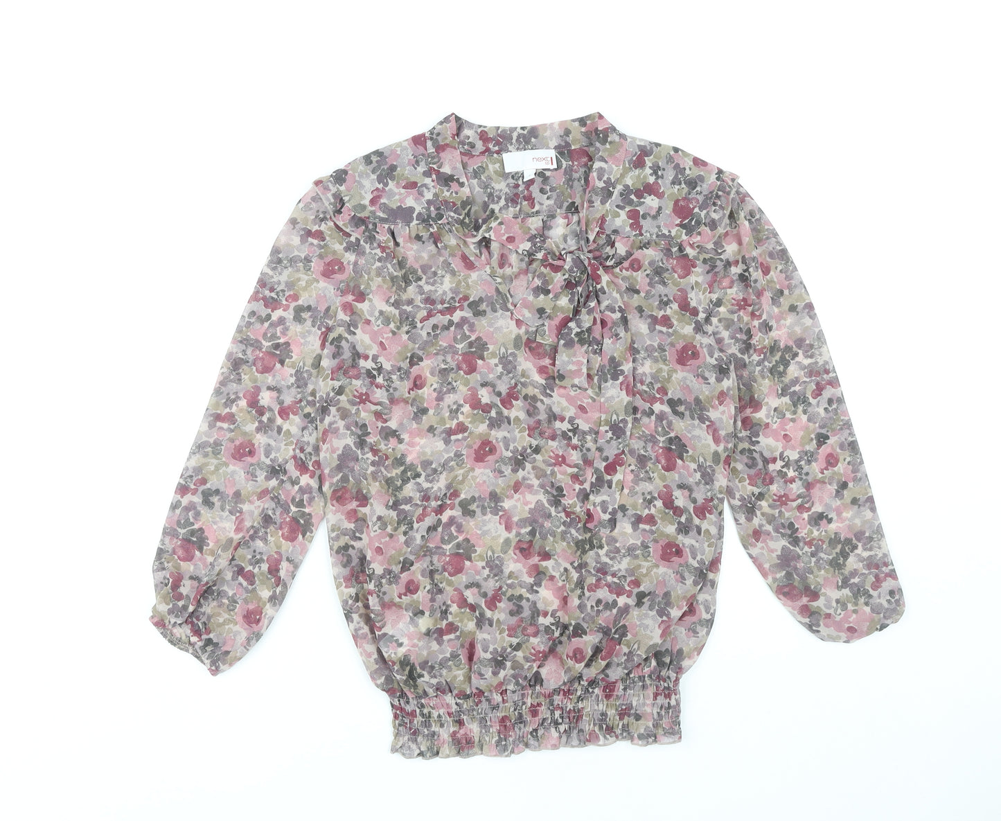Next Women's Multicoloured Floral Blouse Size 8