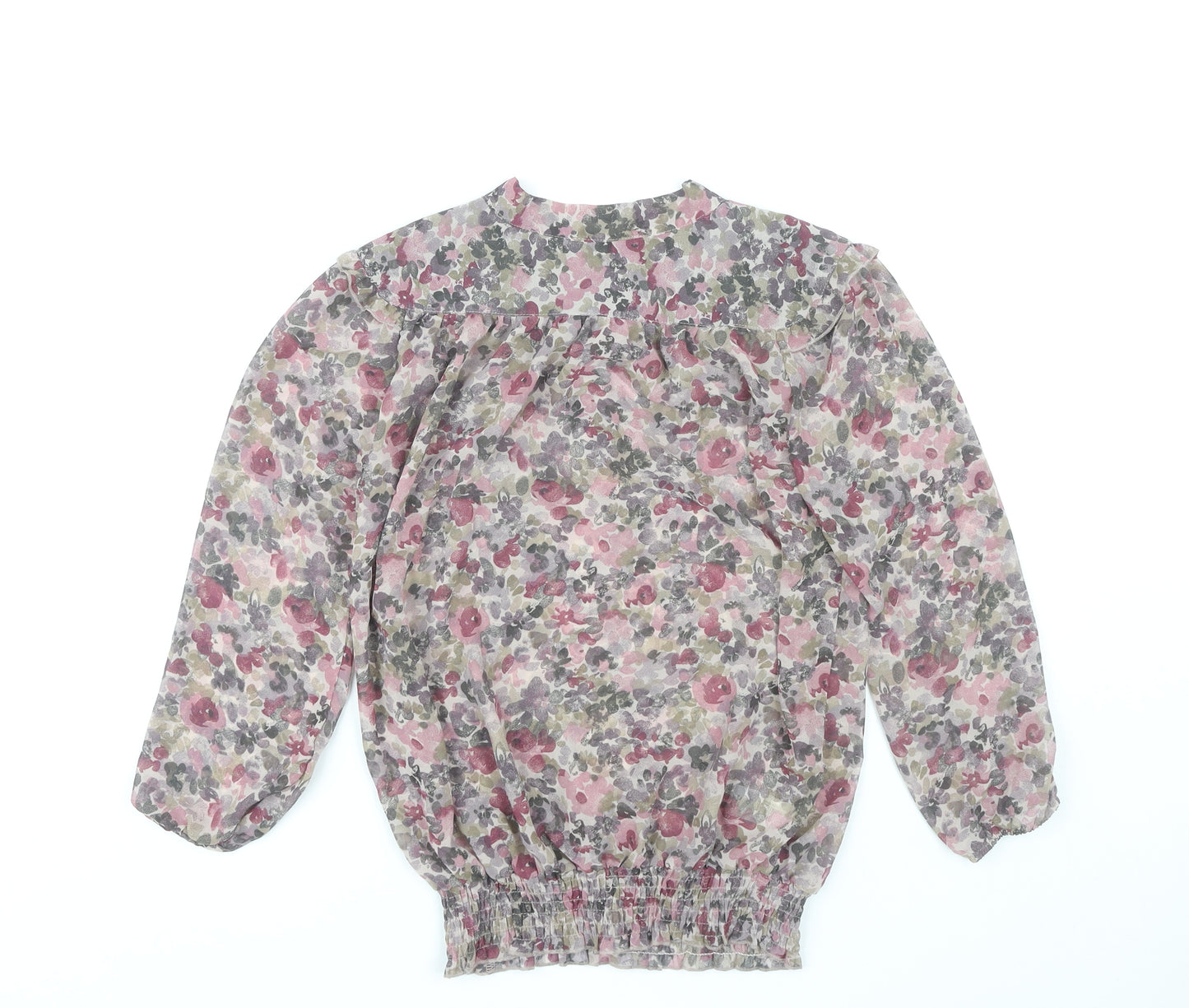 Next Women's Multicoloured Floral Blouse Size 8