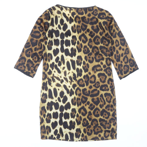 Zara Basic Women's Multicoloured Animal Print Dress 12