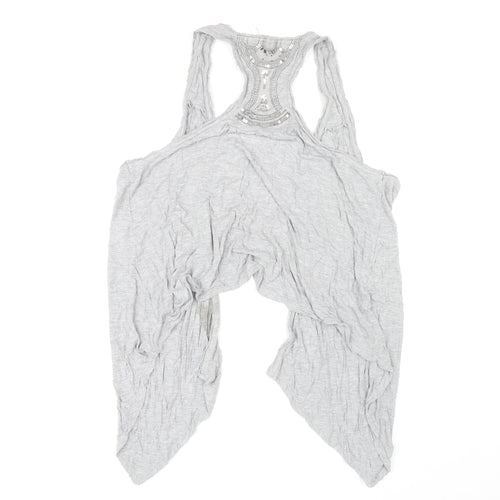 Marks and Spencer Women's Grey Sleeveless Cape, Size 18