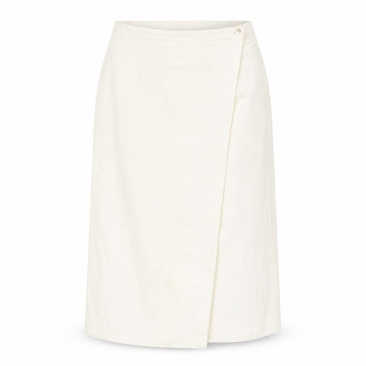 Front view of Julieann Heath Women’s Ivory Long Wrap Skirt
