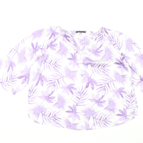 Marks and Spencer 3/4 Sleeve Floral Blouse UK 14