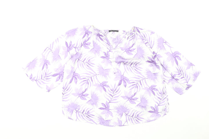 Marks and Spencer 3/4 Sleeve Floral Blouse UK 14