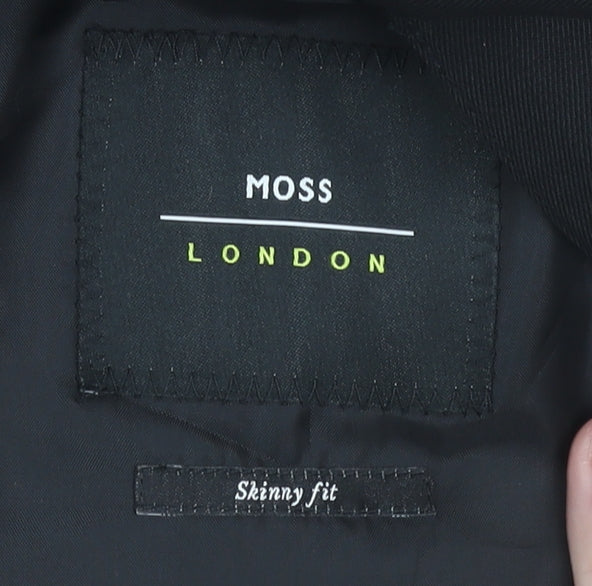 Moss London Black Slim Fit Blazer Men's 36