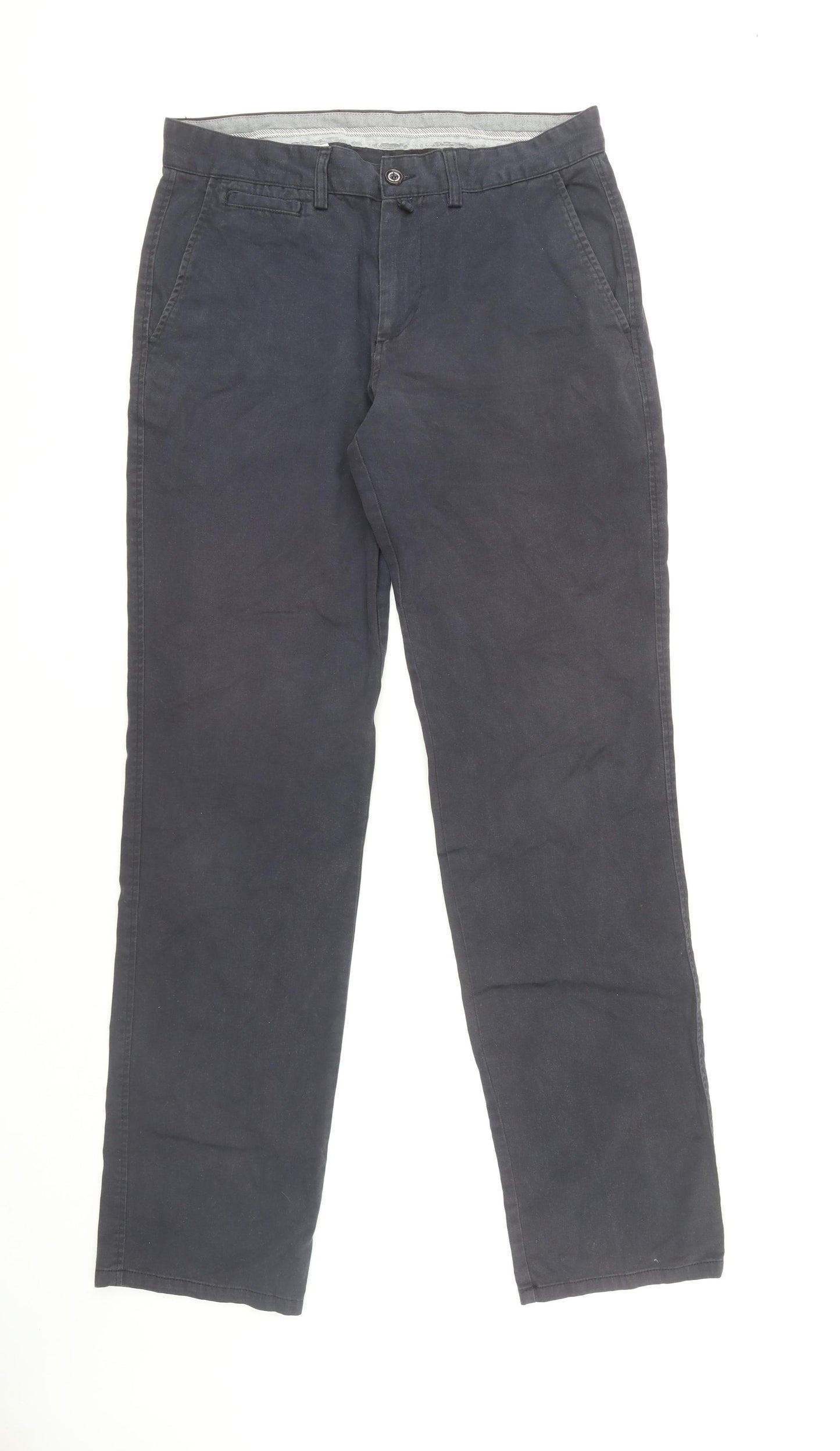 Racing Green Men's Blue Chino Trousers Size L