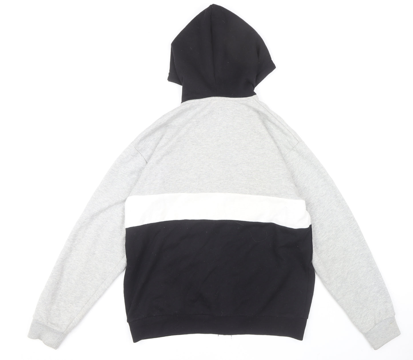Fila Men's Medium Full Zip Hoodie - Black/Grey/White