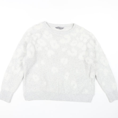 Principles Women's Grey Animal Print Pullover Size 12