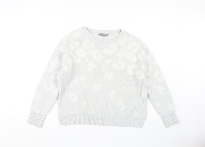 Principles Women's Grey Animal Print Pullover Size 12