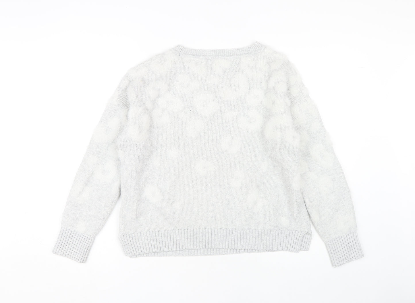 Principles Women's Grey Animal Print Pullover Size 12